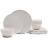 image12Piece Dinnerware Set for 4  Cena by Vincent Van Duysen  4 Small Ivory White Plates 4 Large Plates 4 Pasta Bowls  Porcelain Tableware Home Kitchen Essentials Sets  Dishware and Dishes