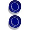 imagePasta Bowls Dinnerware Set  Feast tableware by Ottolenghi  Deep Salad and Soup Plates Set of 2 Blue White Bowls  Stoneware Serving Dish  Microwave safe Kitchen Dishware