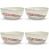 imageSmall White Red Food Bowls Set of 4  Feast tableware by Ottolenghi  Stoneware Microwave Safe Bowls  Dish Set Dinnerware Sets for Pasta Noodles Cereal Soup Bowl Serving BowlBowls White Red