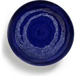 imageBlue Serving Plate with White Bottom  Feast tableware by Ottolenghi  Serving Tray Dish Set for 1  Stoneware Microwave Safe Plates  Dinnerware Sets for Home PartyDinner Plate White Bottom