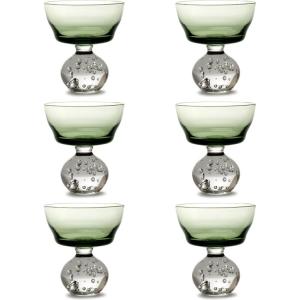 imageChampagne Glass  Eternal Snow by Bela Silva  6 Coupe Glasses  Gray Drinking Flutes Set  Unique Luxury Copas for Dinner at Home with Wine Party Wedding  Glassware Kitchen SetsGreen