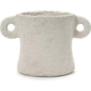 imageDecorative Vase  Earth interior accessories by Marie Michielssen  White Paper Mache Home Decor Living Room or as Kitchen Decorations  Entryway Table Decor or Pot L for Shelves